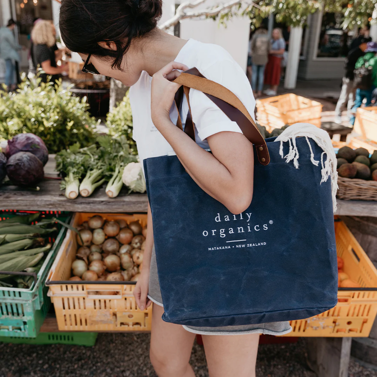 Daily Organics Waxed Tote Bag